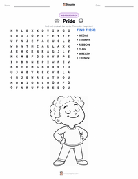 Pride printable worksheet preview