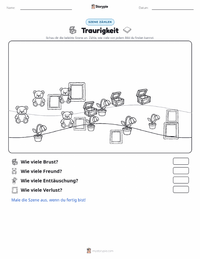 Traurigkeit druckbare Arbeitsblatt Vorschau