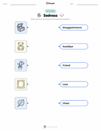 Sadness printable worksheet for kids