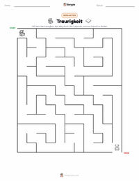 Traurigkeit druckbare Arbeitsblatt Vorschau