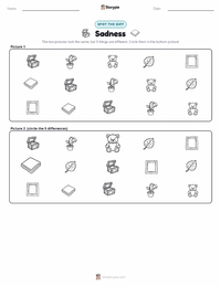 Sadness printable worksheet preview