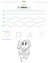 Sadness printable worksheet preview