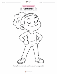 Página para colorear de Confianza para niños