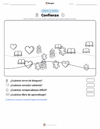 Vista previa de la hoja de trabajo imprimible de Confianza