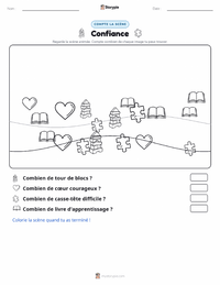 Aperçu de la feuille de travail imprimable Confiance