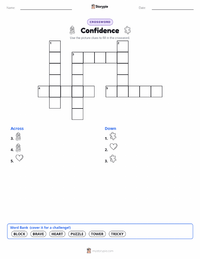 Confidence printable worksheet preview