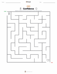 Confidence printable worksheet preview
