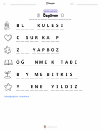 Özgüven yazdırılabilir çalışma sayfası önizlemesi