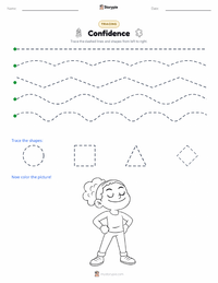 Confidence printable worksheet preview