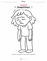 Disappointment coloring page for kids