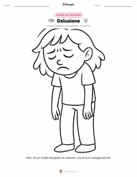 Pagina da colorare di Delusione per bambini