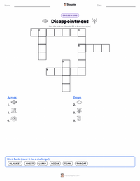 Disappointment printable worksheet preview