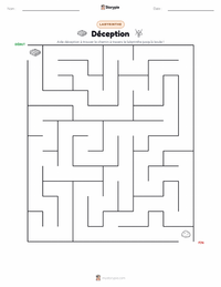 Aperçu de la feuille de travail imprimable Déception