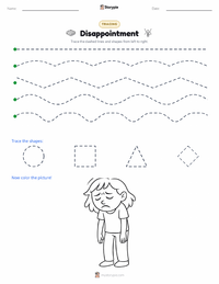 Disappointment printable worksheet preview