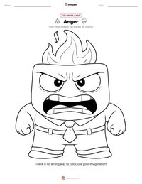 Anger printable worksheet preview