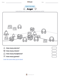 Anger printable worksheet preview