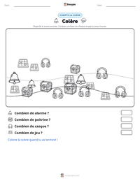 Aperçu de la feuille de travail imprimable Colère