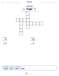 Anger printable worksheet preview