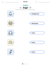 Anger printable worksheet for kids