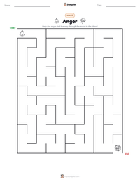 Anger printable worksheet preview