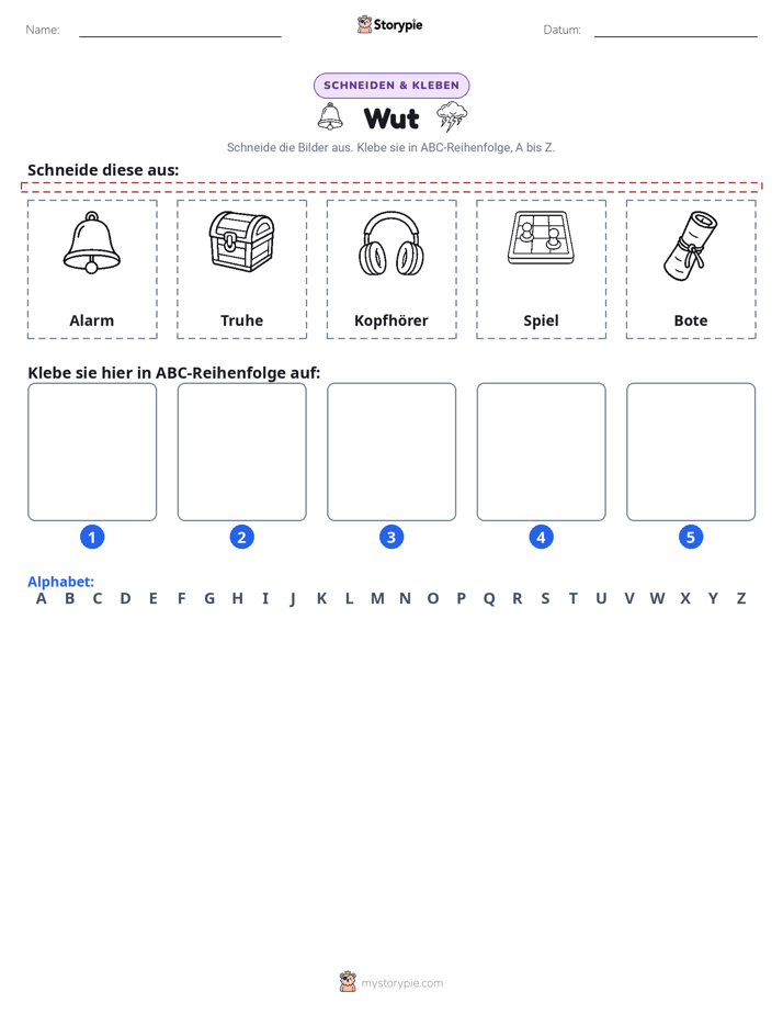 Schneiden & Einfügen Alphabet
