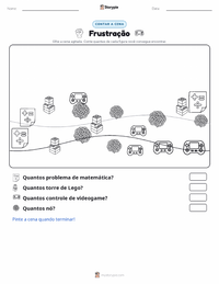 Prévia da folha de atividades imprimível Frustração