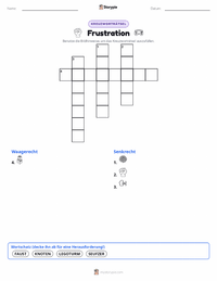 Frustration druckbare Arbeitsblatt Vorschau