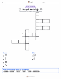Hüsran yazdırılabilir çalışma sayfası önizlemesi