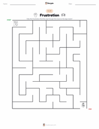 Frustration printable worksheet preview