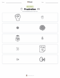 Frustration printable worksheet preview