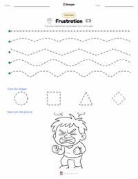 Frustration printable worksheet preview