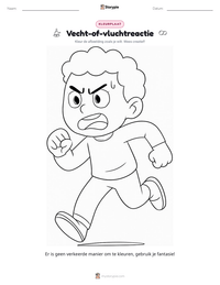 Vecht-of-vluchtreactie afdrukbare werkblad voorbeeld