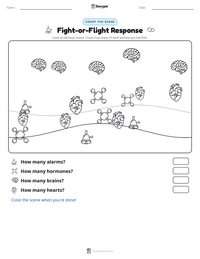 Fight-or-Flight Response printable worksheet preview