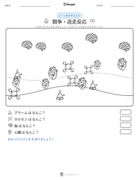 闘争・逃走反応 の印刷可能ワークシートプレビュー