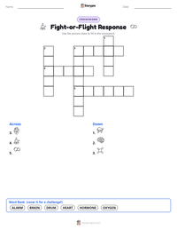 Fight-or-Flight Response printable worksheet preview