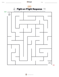 Fight-or-Flight Response printable worksheet preview
