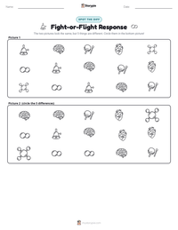 Fight-or-Flight Response printable worksheet preview