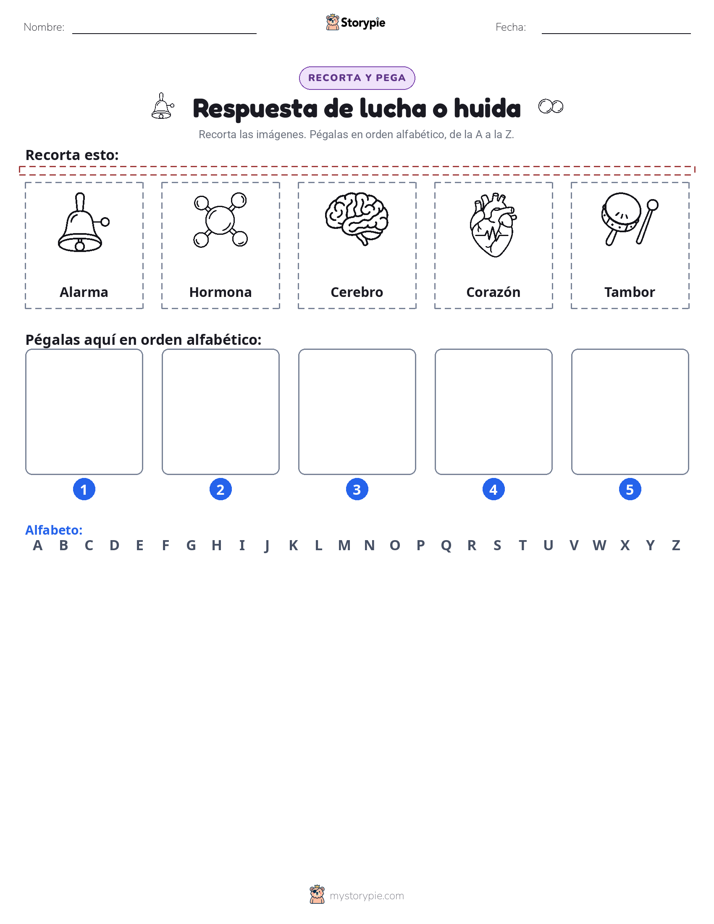 Cortar y Pegar el Alfabeto