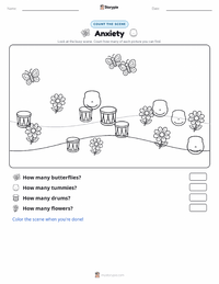 Anxiety printable worksheet preview
