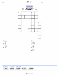 Anxiety printable worksheet preview
