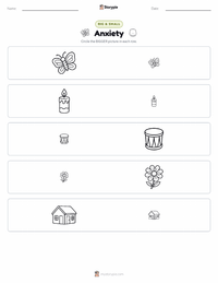 Anxiety printable worksheet preview