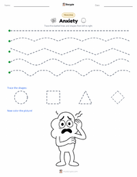 Anxiety printable worksheet preview
