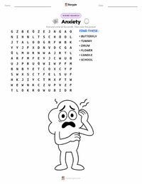 Anxiety printable worksheet preview