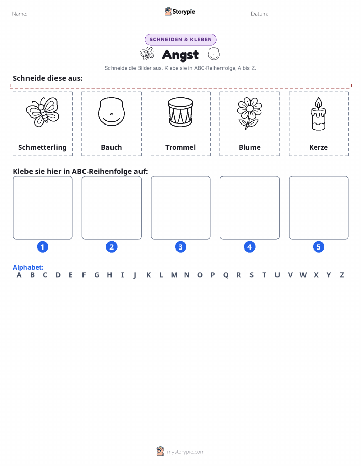 Schneiden & Einfügen Alphabet