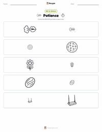 Patience printable worksheet preview