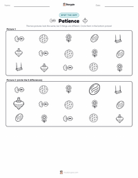 Patience printable worksheet preview