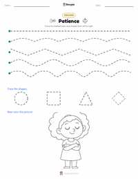 Patience printable worksheet preview