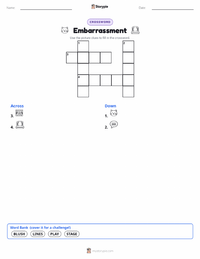 Embarrassment printable worksheet preview