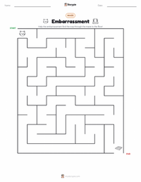 Embarrassment printable worksheet preview