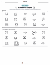Embarrassment printable worksheet preview